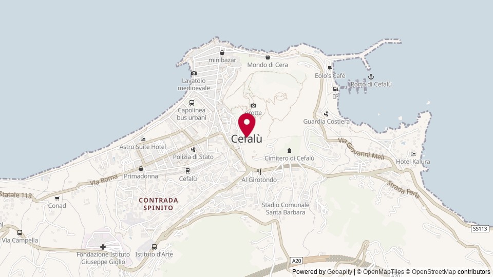 Map of Cefalù, SIC, Italy