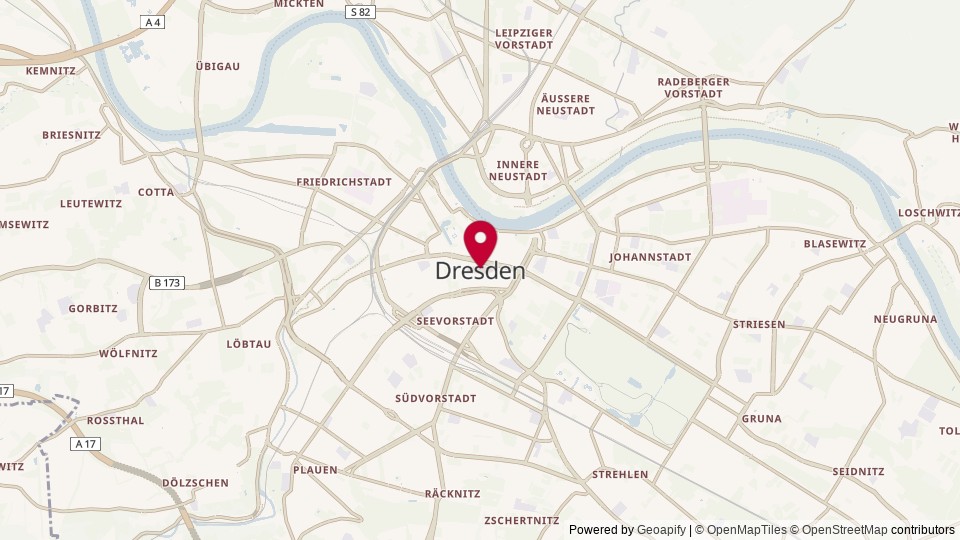Map of Dresden, SN, Germany