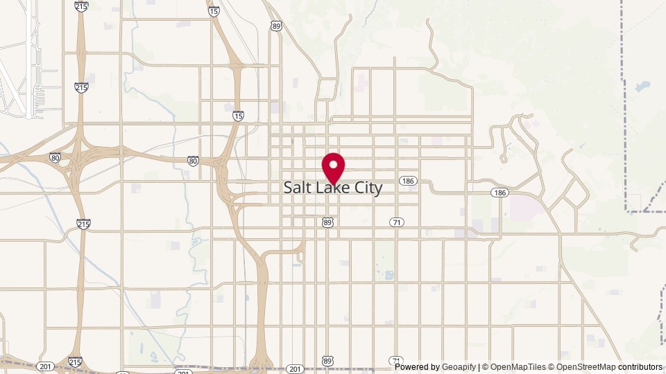 Map of Salt Lake City, UT, United States of America
