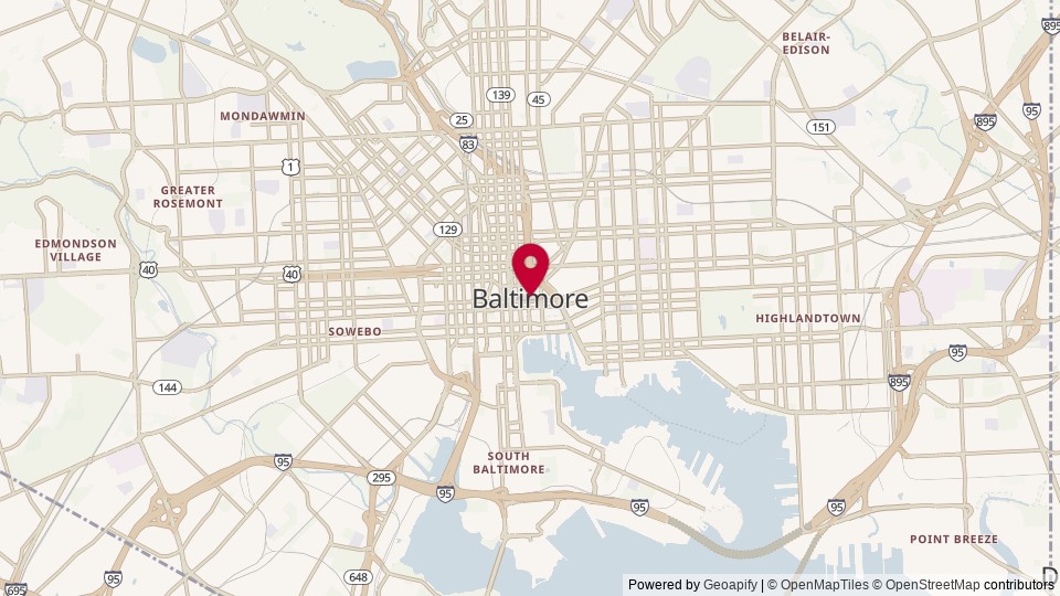 Map of Baltimore, MD, United States of America