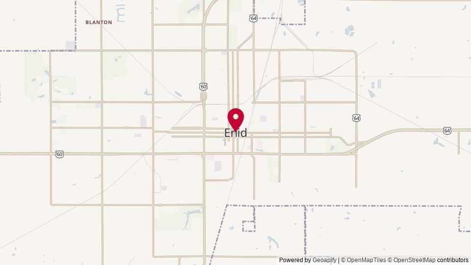 Map of Enid, OK, United States of America
