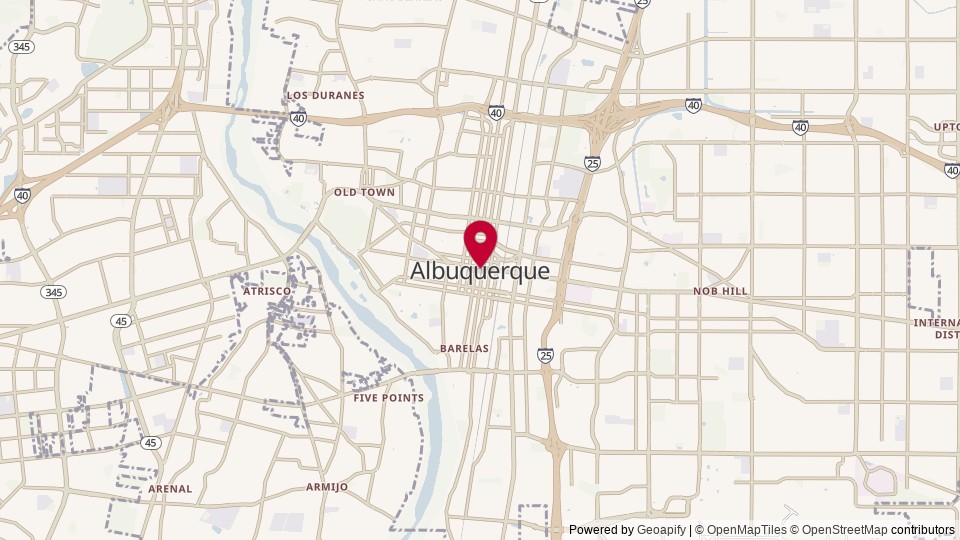 Map of Albuquerque, NM, United States of America
