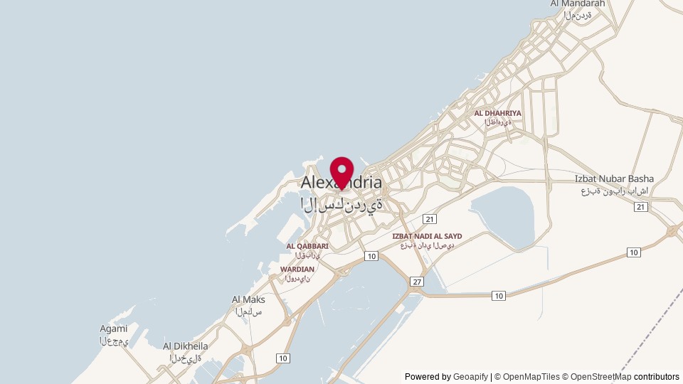 Map of Alexandria, Egypt