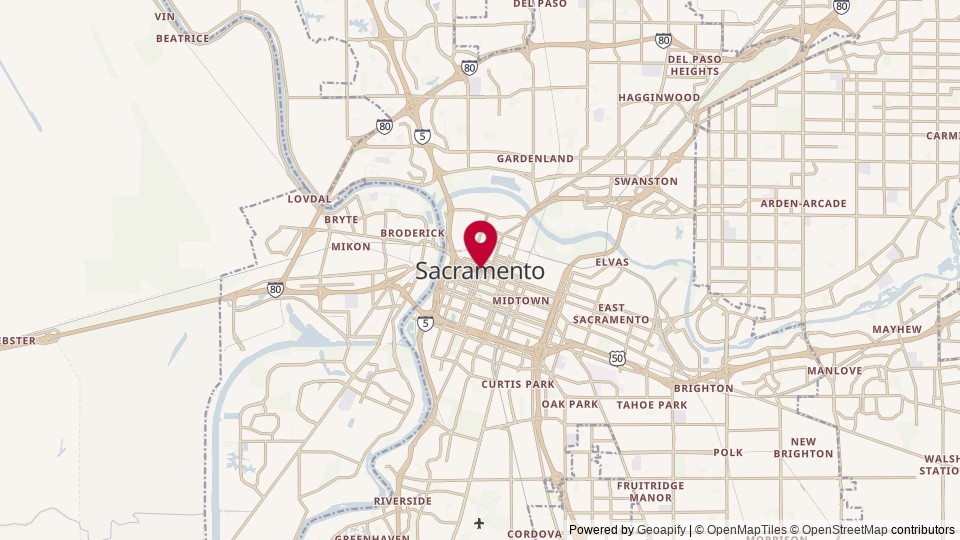 Map of Sacramento, CA, United States of America
