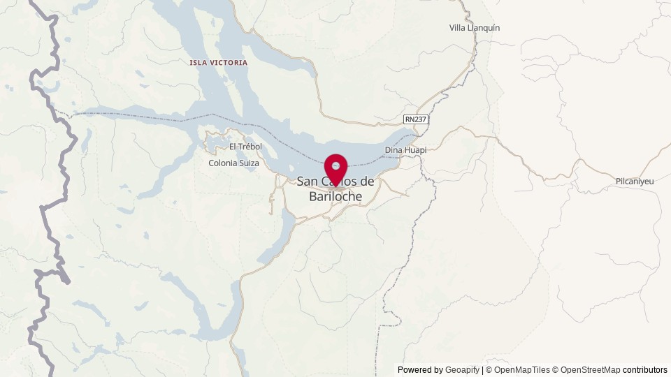 Map of San Carlos de Bariloche, R, Argentina
