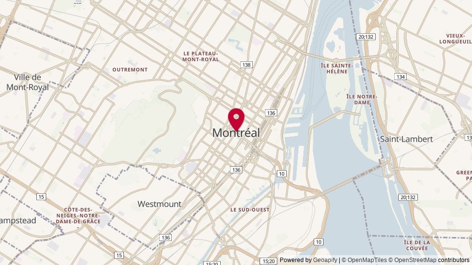 Map of Montreal, QC, Canada