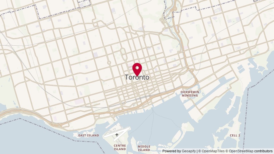 Map of Toronto, ON, Canada