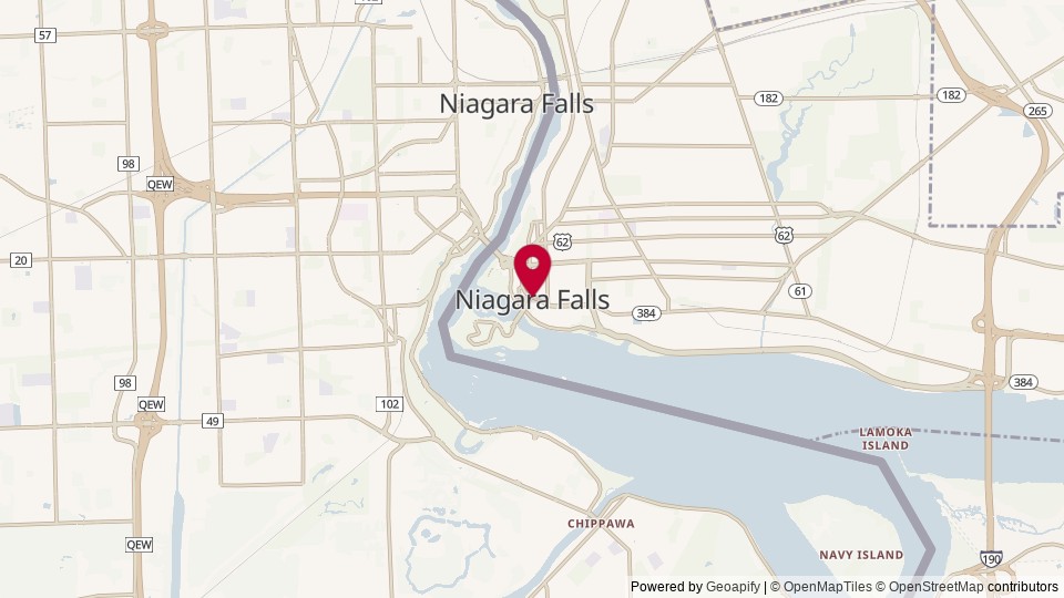Map of City of Niagara Falls, Niagara Falls, NY, United States of America