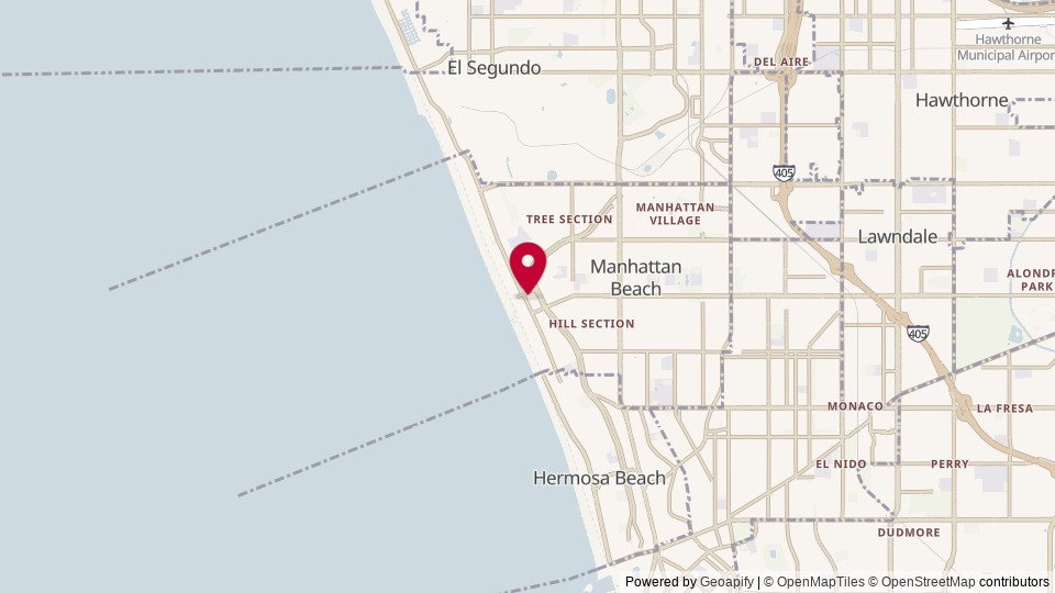Map of Manhattan Beach, CA, United States of America