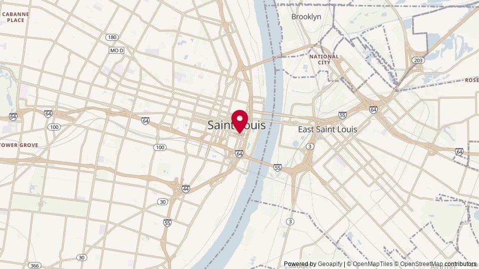 Map of St. Louis, MO, United States of America