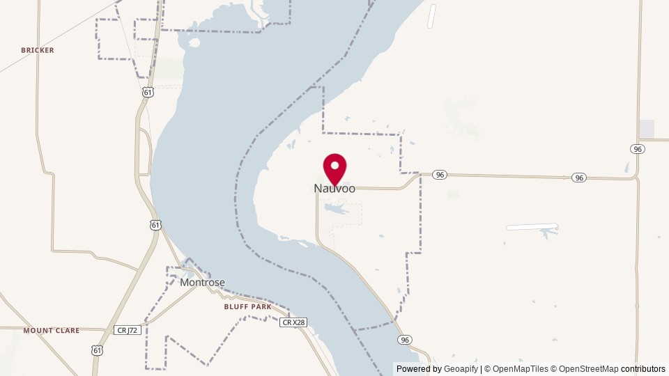Map of Nauvoo, IL, United States of America