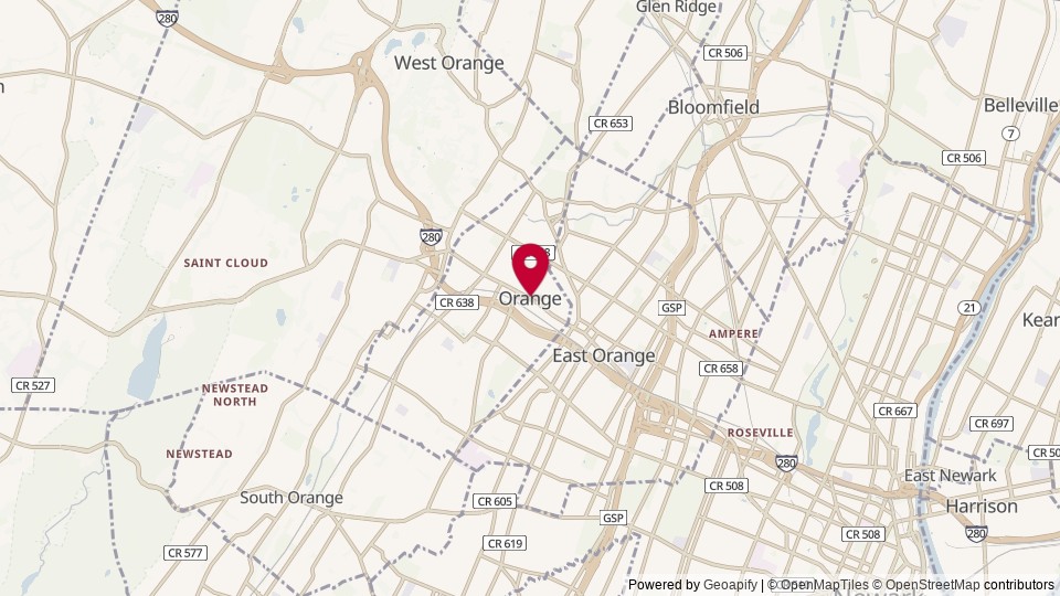 Map of Orange, NJ, United States of America