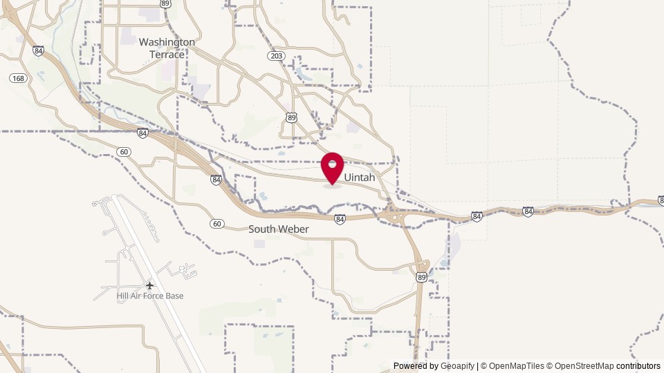 Map of Uintah, UT, United States of America