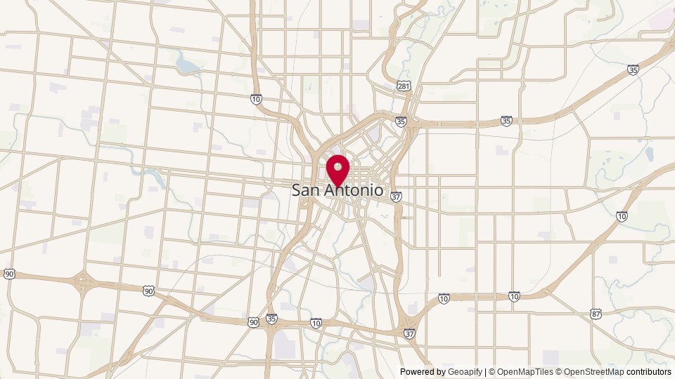 Map of San Antonio, TX, United States of America